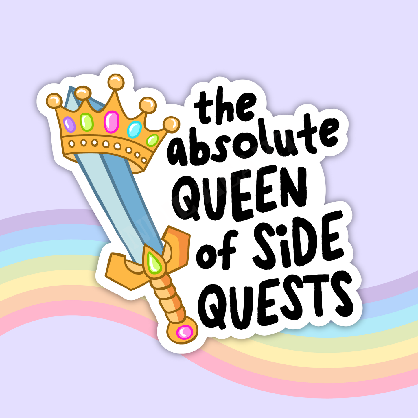 Queen Of Side Quests Sticker