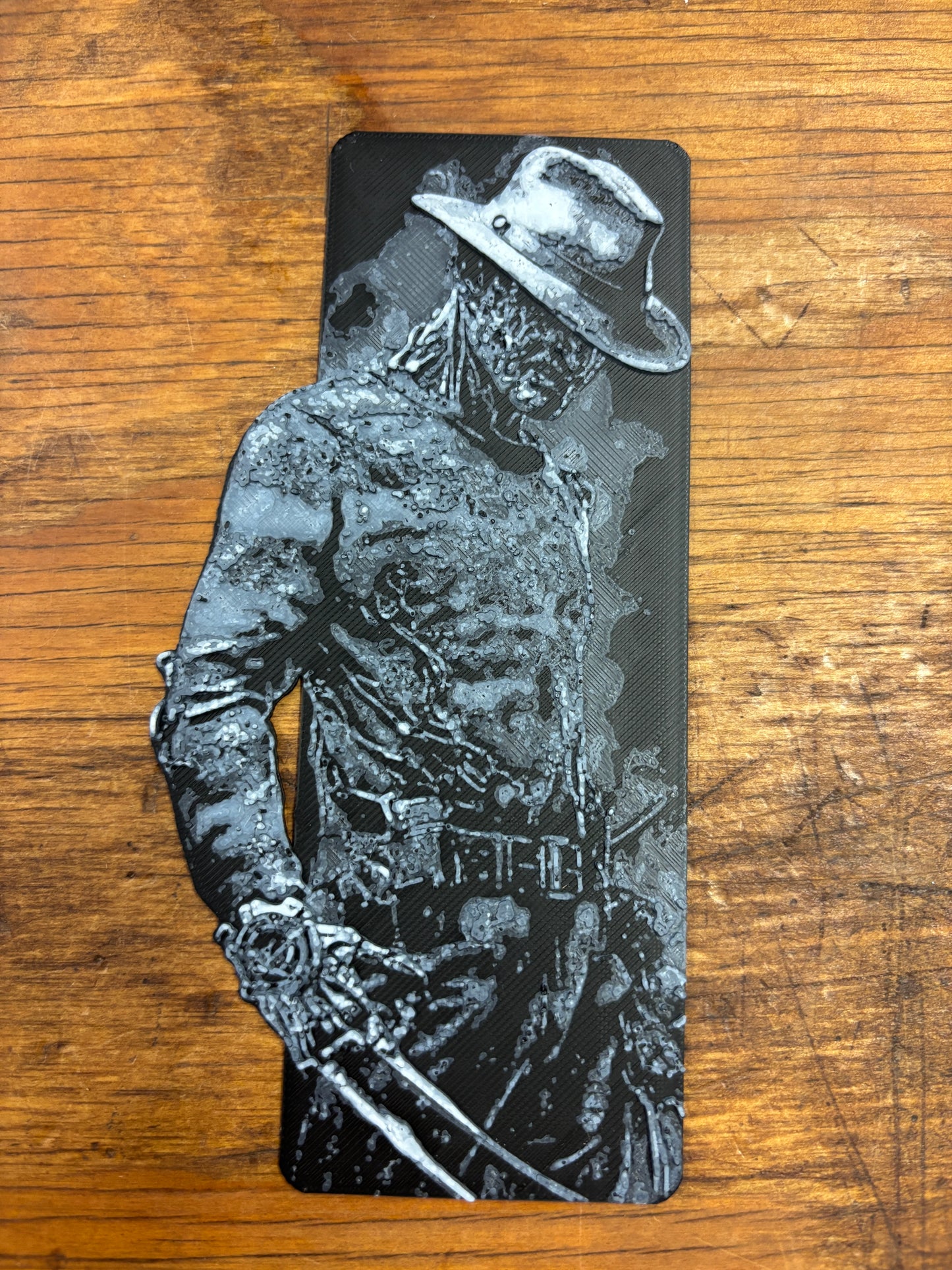 Freddy Krueger black and white bookmark