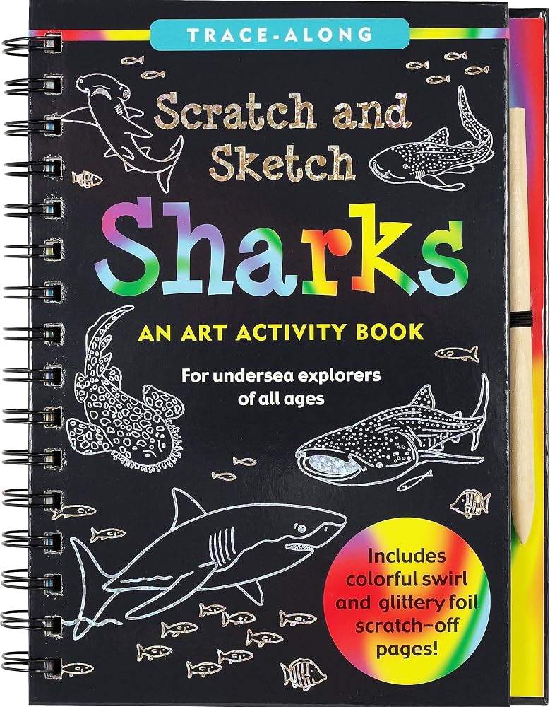 Scratch & Sketch Sharks (Trace Along) cover image