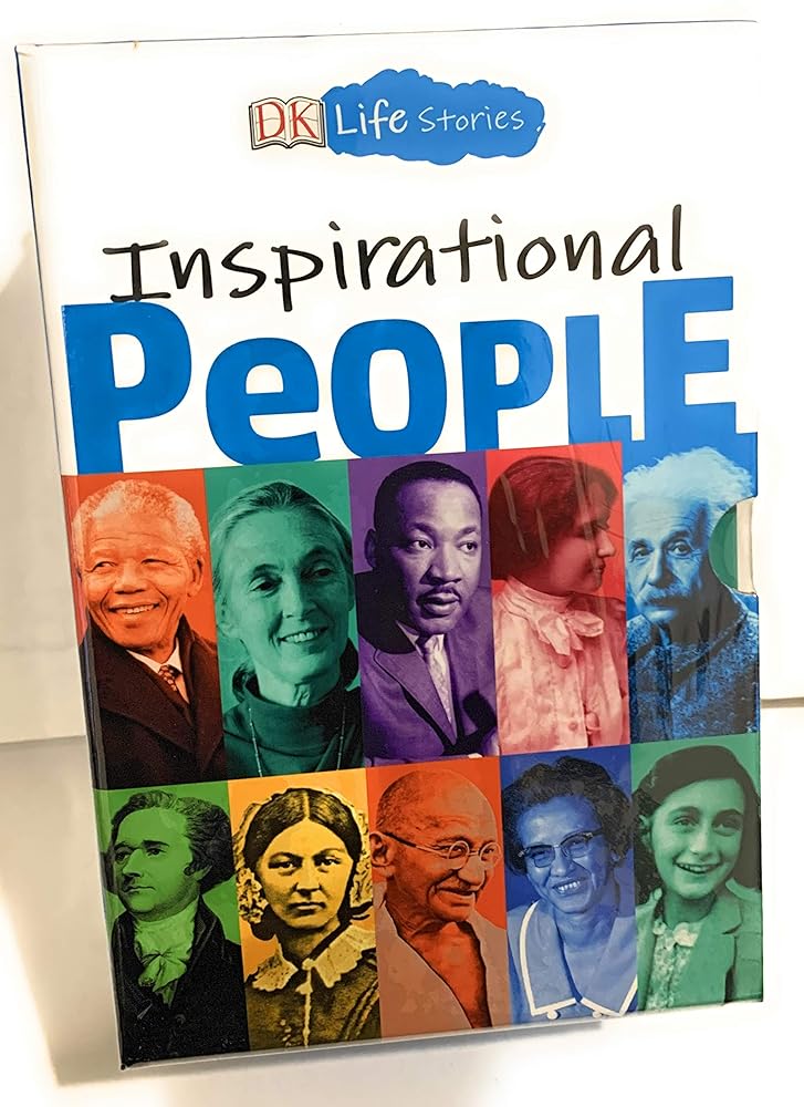 Life Stories Inspirational People 10 Books Collection with Bookmarks and a Fun write-On Poster: Mandela, Goodall, Hamilton, Johnson, Gandhi, Keller, Nightingale, Einstein, King Jr, & Frank cover image