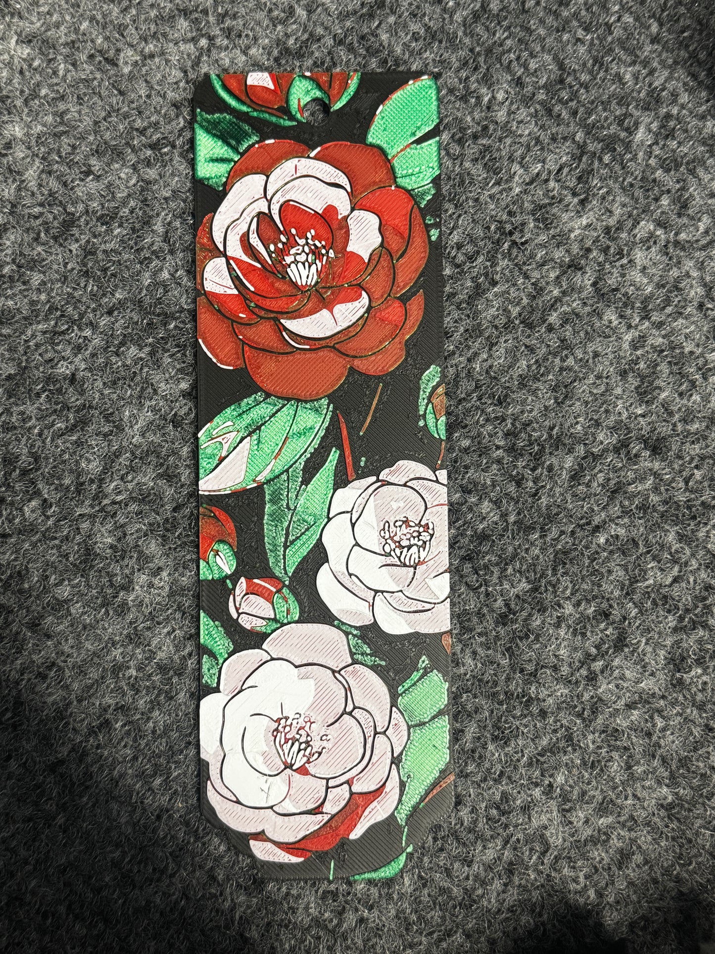 Red Floral Bookmark