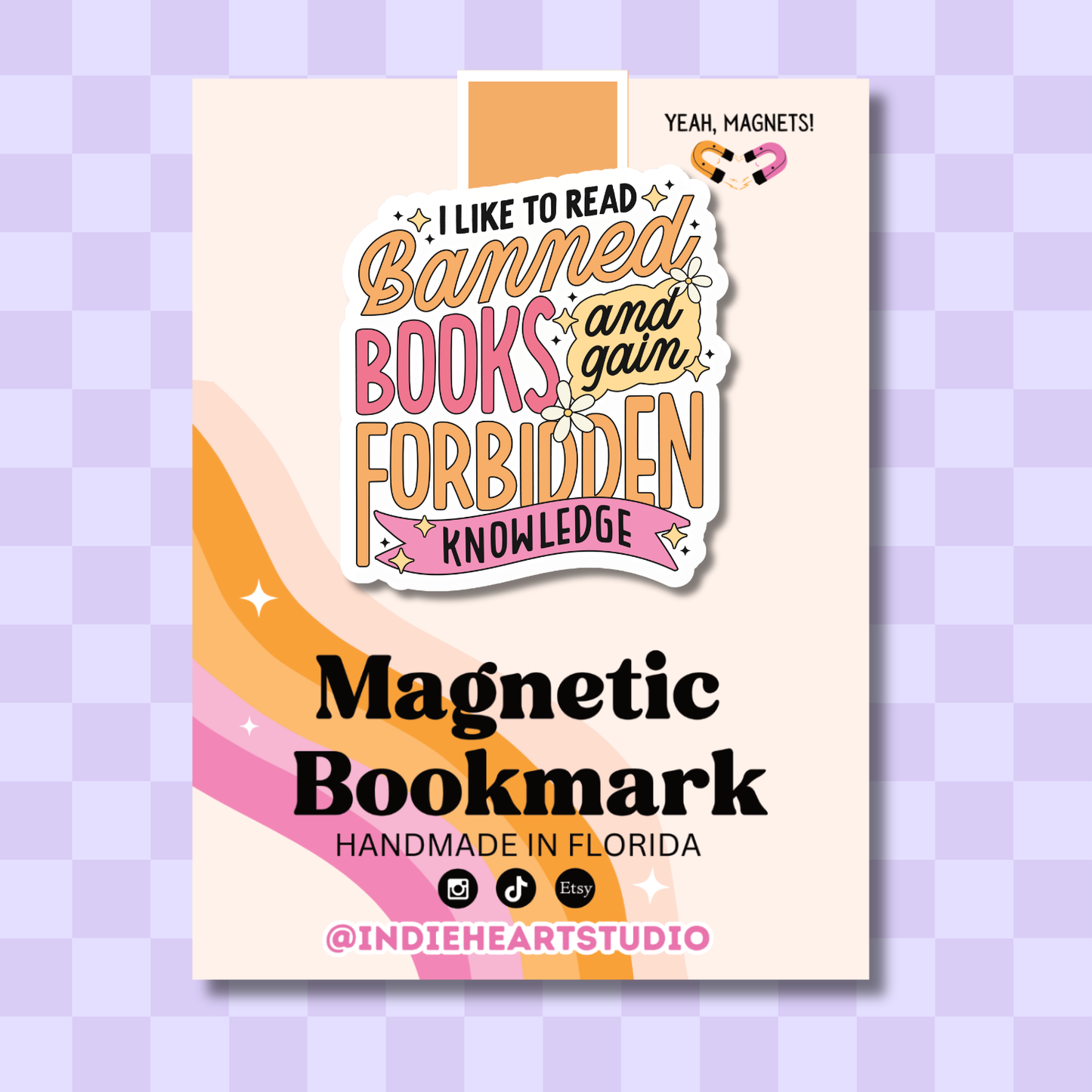 Banned Books Forbidden Knowledge Magnetic Bookmark