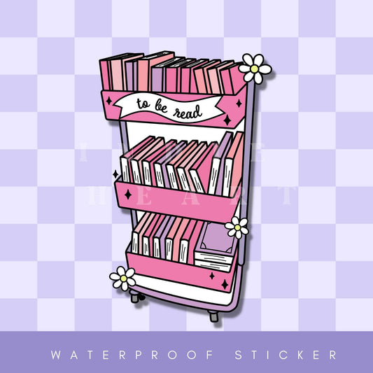 To Be Read Book Cart Sticker