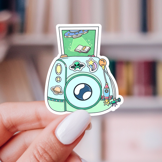 Sci-Fi Camera Sticker | Science Fiction Reader