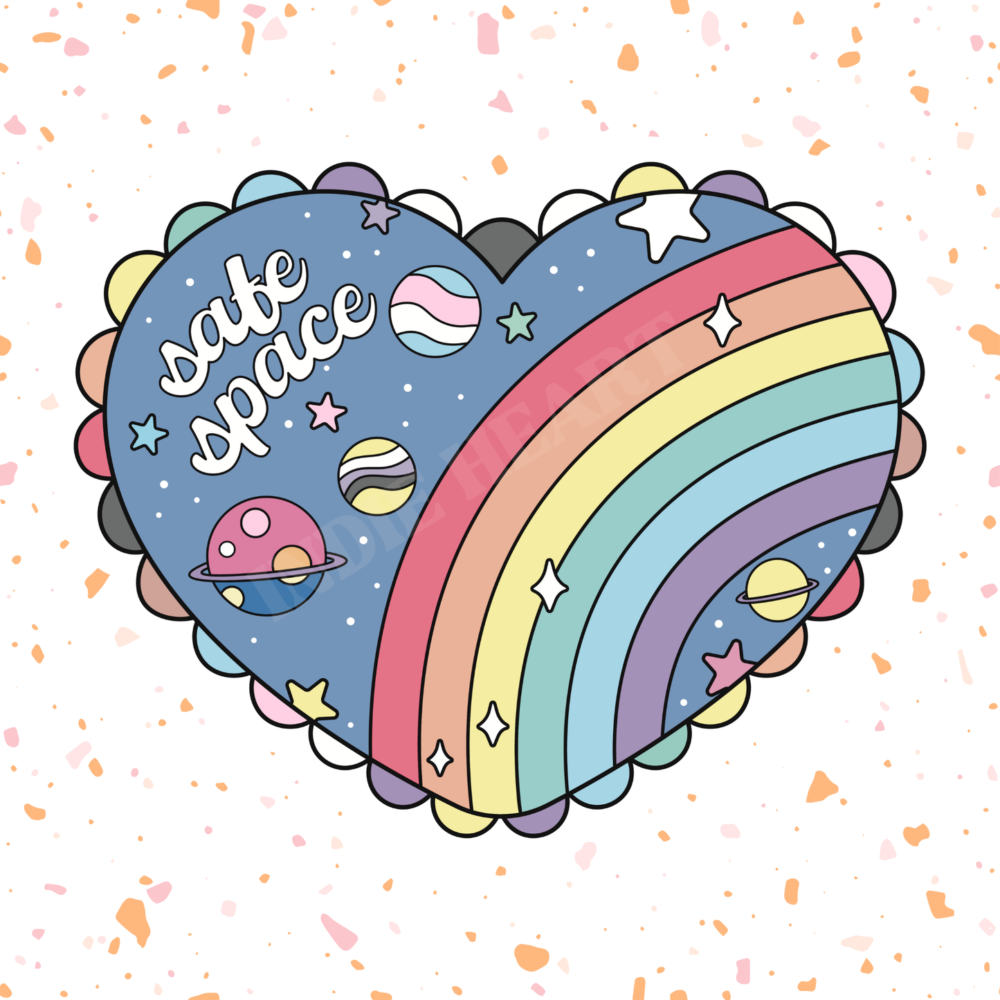 Safe Space Rainbow Sticker – LGBTQ+ Pride 