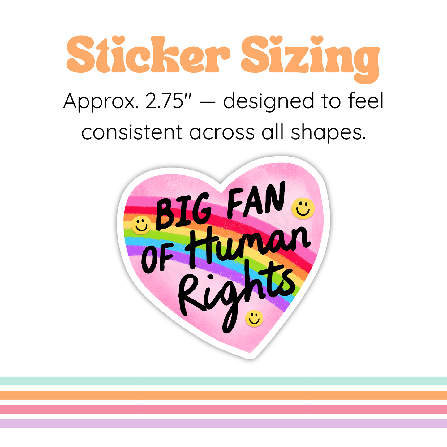 Big Fan of Human Rights Sticker | Social Justice Reader