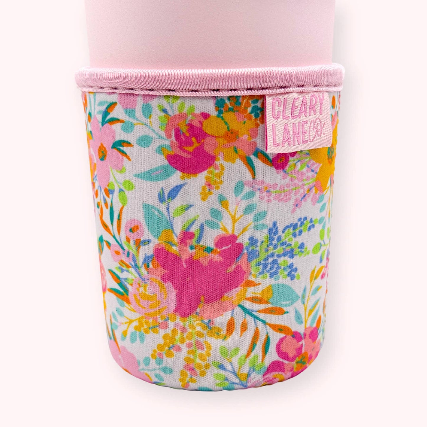Blush Rainbow Posies Coffee Cup Sleeve