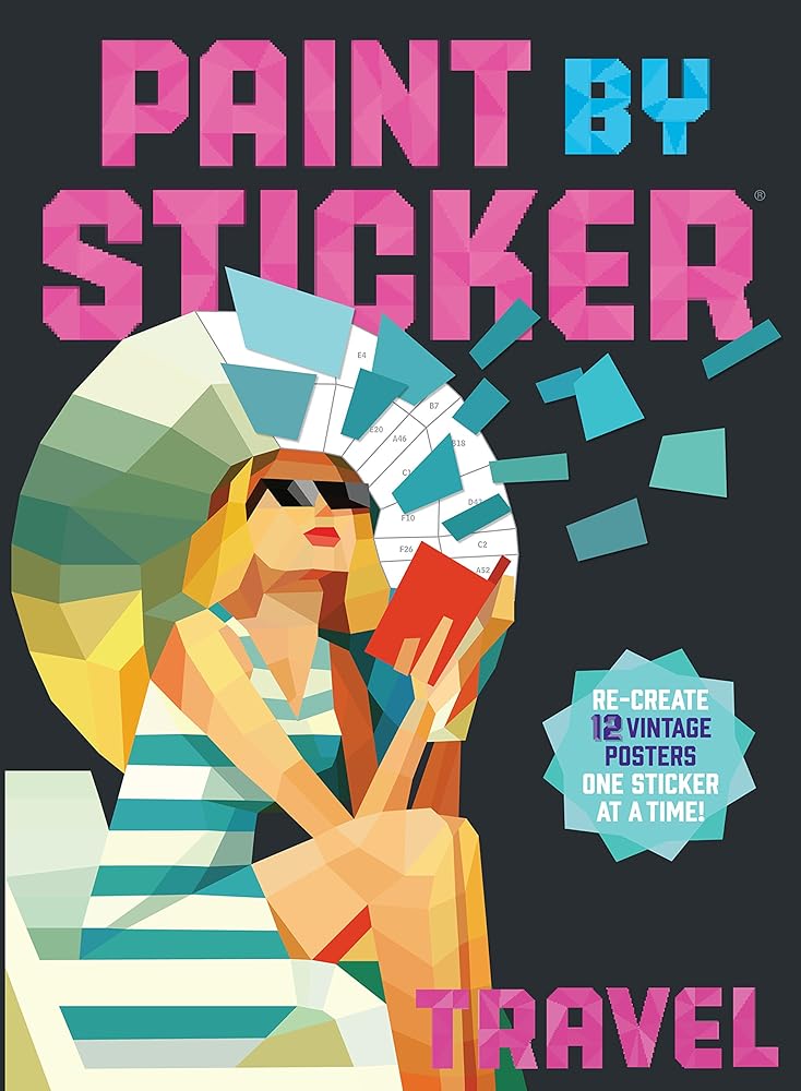 Paint by Sticker: Travel: Re-create 12 Vintage Posters One Sticker at a Time! cover image