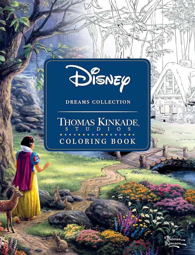 Disney Dreams Collection Thomas Kinkade Studios Coloring Book cover image