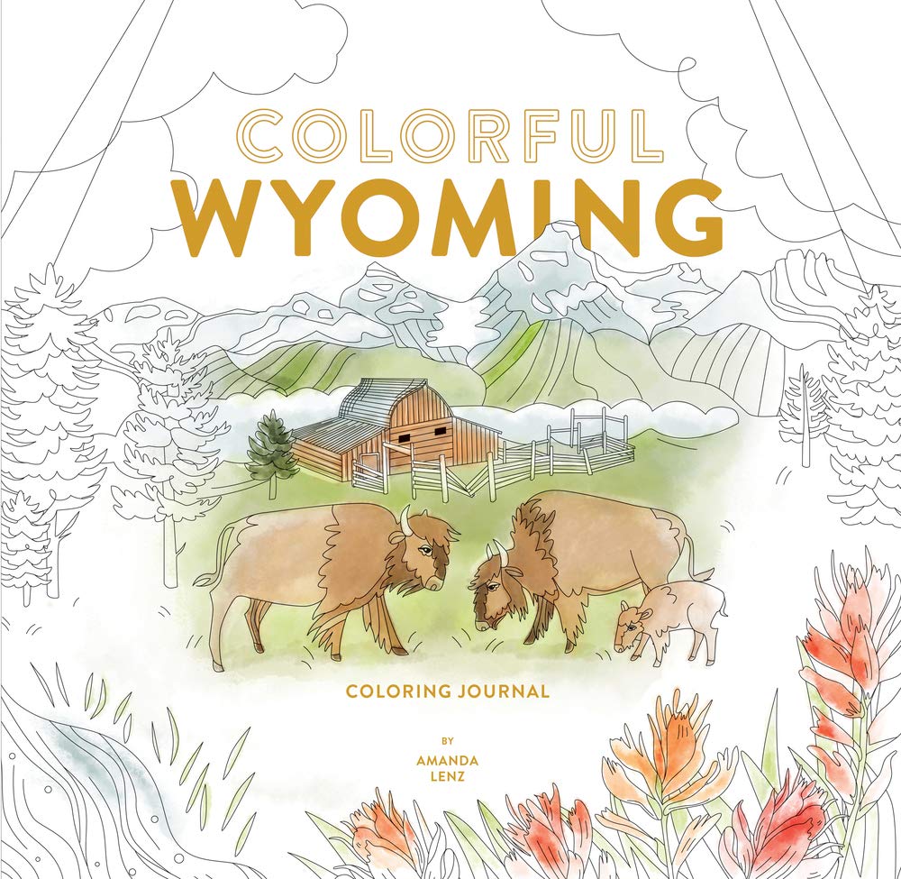 Colorful Wyoming Coloring Journal cover image