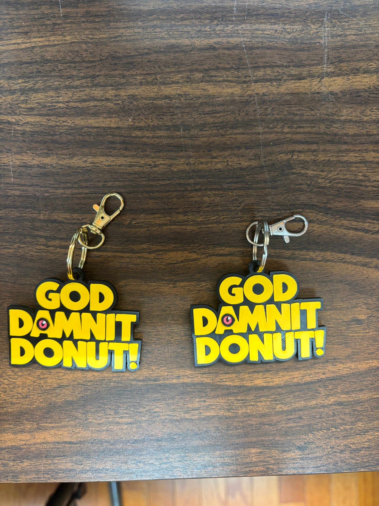 God Damnit Donut Keychain