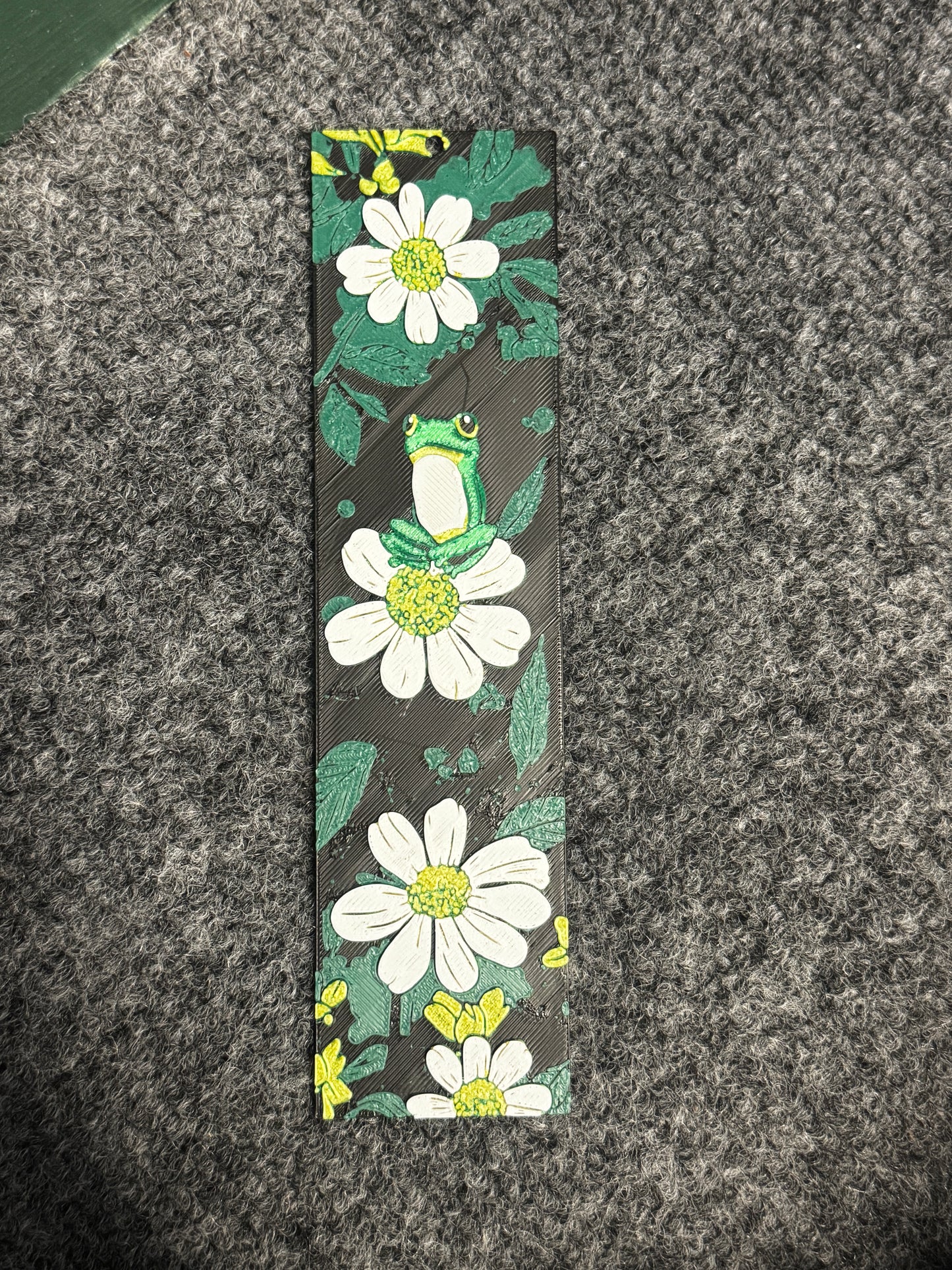 Frog Floral Bookmark