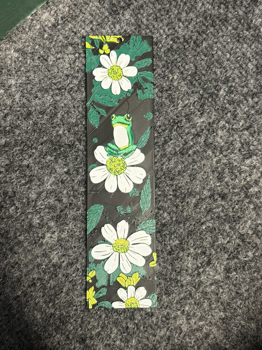 Frog Floral Bookmark