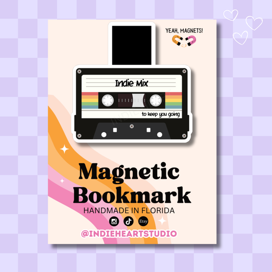 Indie Mix Tape Magnetic Bookmark | Cozy Analog Life