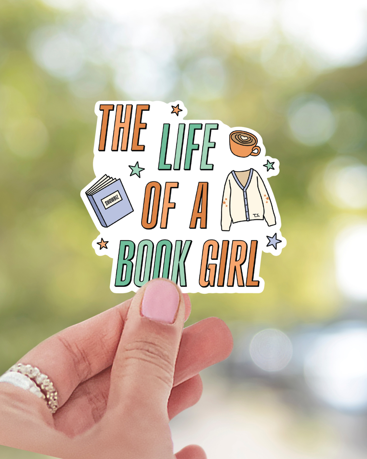 The Life of a Book girl Sticker 