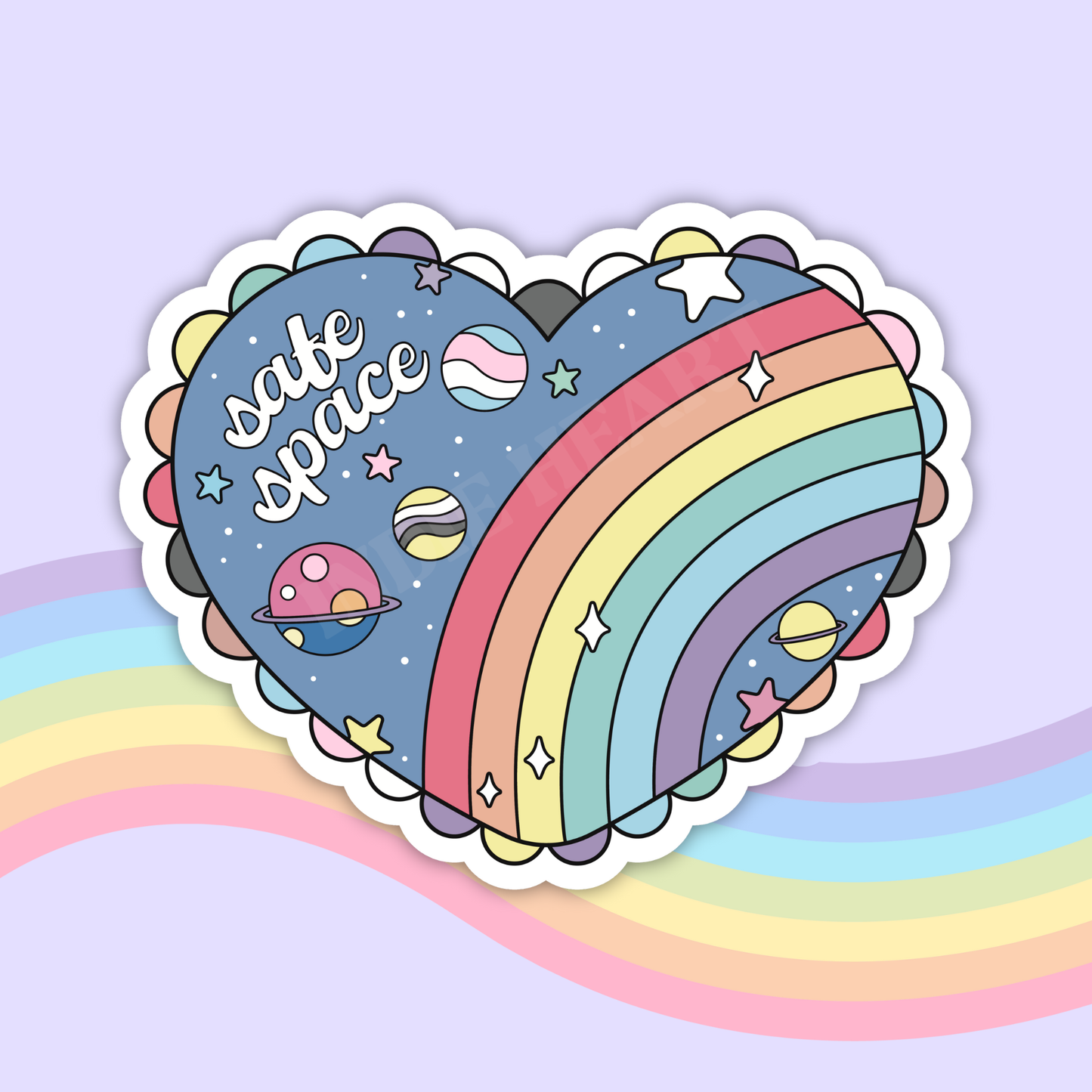 Safe Space Rainbow Sticker – LGBTQ+ Pride 